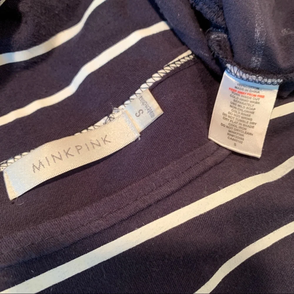 MINKPINK Striped Long Sleeve Dress